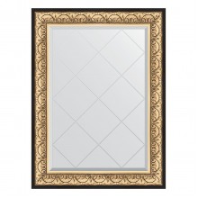 Зеркало настенное с гравировкой EVOFORM в багетной раме барокко золото, 80х107 см, BY 4208