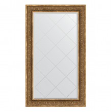 Зеркало настенное с гравировкой EVOFORM в багетной раме вензель бронзовый, 79х134 см, BY 4249