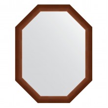 Зеркало настенное Polygon EVOFORM в багетной раме орех, 72х92 см, BY 7076