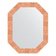 Зеркало настенное Polygon EVOFORM в багетной раме соты медь, 57х72 см, BY 7094