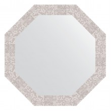Зеркало настенное Octagon EVOFORM в багетной раме соты алюминий, 67х67 см, BY 7309