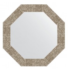 Зеркало настенное Octagon EVOFORM в багетной раме соты титан, 57х57 см, BY 7310
