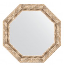 Зеркало настенное Octagon EVOFORM в багетной раме прованс с плетением, 58х58 см, BY 7318