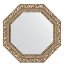 Зеркало настенное Octagon EVOFORM в багетной раме виньетка античное серебро, 60х60 см, BY 7334
