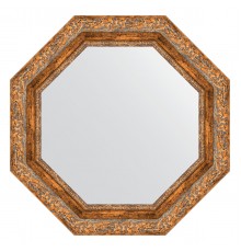 Зеркало настенное Octagon EVOFORM в багетной раме виньетка античная бронза, 60х60 см, BY 7336