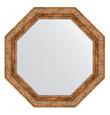 Зеркало настенное Octagon EVOFORM в багетной раме виньетка античная бронза, 70х70 см, BY 7337