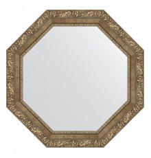 Зеркало настенное Octagon EVOFORM в багетной раме виньетка античная латунь, 70х70 см, BY 7339
