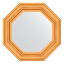 Зеркало настенное Octagon EVOFORM в багетной раме травленое золото, 64х64 см, BY 7362