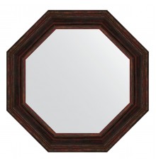 Зеркало настенное Octagon EVOFORM в багетной раме тёмный прованс, 74х74 см, BY 7369