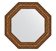 Зеркало настенное Octagon EVOFORM в багетной раме виньетка состаренная бронза, 75х75 см, BY 7389
