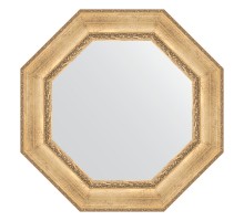 Зеркало настенное Octagon EVOFORM в багетной раме состаренное серебро с орнаментом, 77х77 см, BY 7391