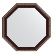Зеркало настенное Octagon EVOFORM в багетной раме махагон с орнаментом, 54х54 см, BY 7396