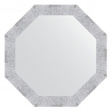 Зеркало настенное Octagon EVOFORM в багетной раме чеканка белая, 67х67 см, BY 7399