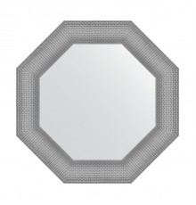 Зеркало настенное Octagon EVOFORM в багетной раме серебряная кольчуга, 61х61 см, BY 7404