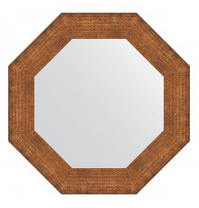 Зеркало настенное Octagon EVOFORM в багетной раме медная кольчуга, 61х61 см, BY 7406