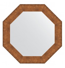 Зеркало настенное Octagon EVOFORM в багетной раме медная кольчуга, 71х71 см, BY 7407
