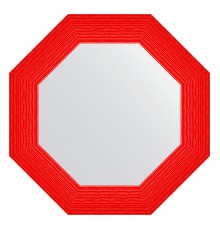 Зеркало настенное Octagon EVOFORM в багетной раме красная волна, 61х61 см, BY 7408