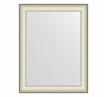 Зеркало настенное  EVOFORM в багетной раме белая кожа с хромом, 68х88 см, BY 7630