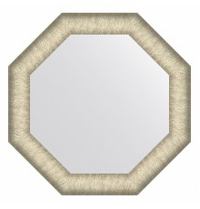 Зеркало настенное Octagon EVOFORM в багетной раме брашированное серебро, 50х50 см, BY 7421