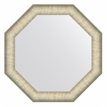 Зеркало настенное Octagon EVOFORM в багетной раме брашированное серебро, 55х55 см, BY 7428