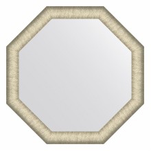 Зеркало настенное Octagon EVOFORM в багетной раме брашированное серебро, 65х65 см, BY 7429