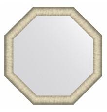 Зеркало настенное Octagon EVOFORM в багетной раме брашированное серебро, 65х65 см, BY 7429