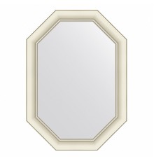 Зеркало настенное Octagon EVOFORM в багетной раме белый с серебром, 51х71 см, BY 7433