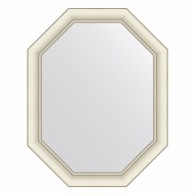 Зеркало настенное Octagon EVOFORM в багетной раме белый с серебром, 56х71 см, BY 7434