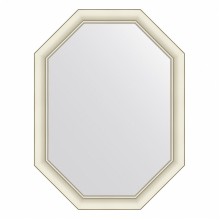 Зеркало настенное Octagon EVOFORM в багетной раме белый с серебром, 61х81 см, BY 7435