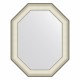 Зеркало настенное Octagon EVOFORM в багетной раме белая кожа с хромом, 59х74 см, BY 7443