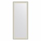 Зеркало напольное EVOFORM в багетной раме белая кожа с хромом, 79х200 см, BY 6041