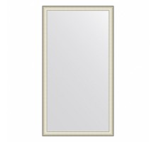 Зеркало напольное EVOFORM в багетной раме белая кожа с хромом, 109х200 см, BY 6042