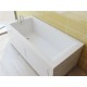 Ванна из литьевого мрамора ES.M Modena 170 х75 см  ES8817005M white matt