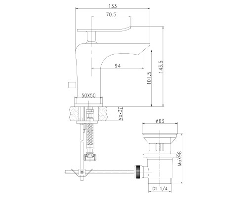 Смеситель Lemark Contest LM5806CW для раковины белый хром