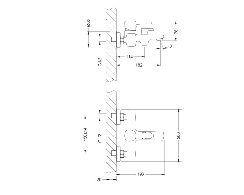 Смеситель для ванны Lemark Evitta LM0514C хром