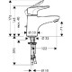 Смеситель для раковины Hansgrohe Metropol E 14070000 хром