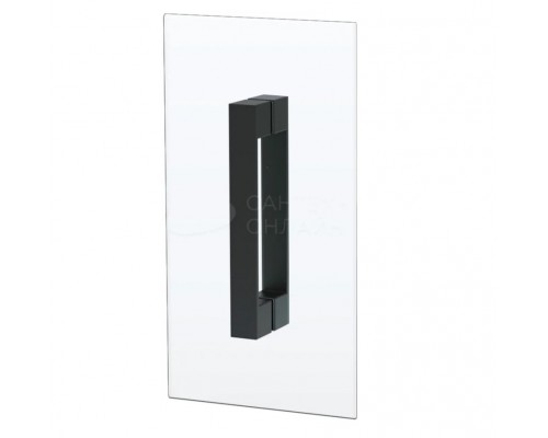 Душевая дверь в нишу Vegas Glass ZP NOVO 100 02М 01 100 см, профиль матовый черный, стекло прозрачное