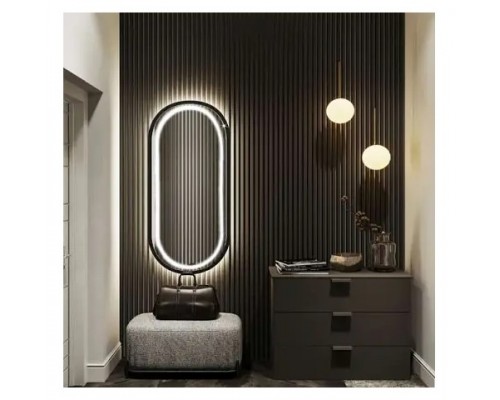 Зеркало AZARIO Виола-лофт 500х1000 c подсветкой и диммером, сенсор выкл, рама пластик (LED-00002430)