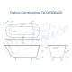 Ванна чугунная Delice Continental 130х70 с отверстиями под ручки и антискользящим покрытием DLR230641R-AS