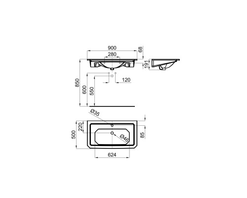 Консоль Noken Antic N383000004-100093752 ножки из дерева Noken Imagine черный матовый