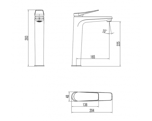 Смеситель для раковины Lemark Bronx LM3709BL черный