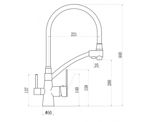 Смеситель для кухни Savol S-L1805-02 хром