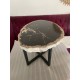 Столешница из окаменелое дерево ES.M Ancient-65см с металлическими ножками