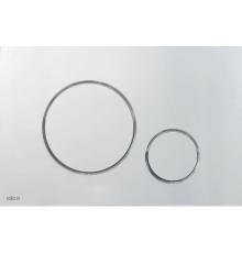 Кнопка смыва для унитаза AlcaPlast Thin THIN M770 пластик, цвет белый, глянцевый хром