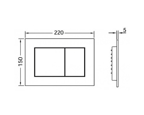 Кнопка смыва Alcaplast M272, пластик, матовый xром