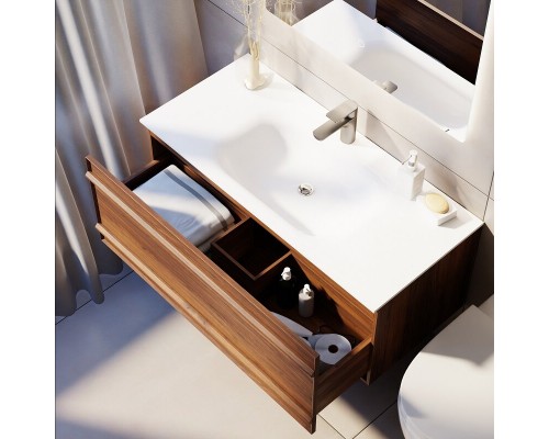 Комплект мебели Art Decco Bridget ABR10W22S1MF, 100 см, черный орех