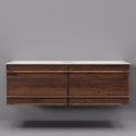 Тумба с раковиной Art Decco Bridget ABR12W22D100, 120 см, черный орех