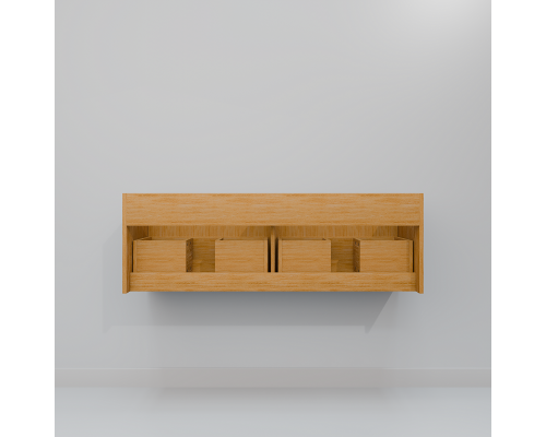 Тумба с раковной Art Decco Elizabeth AEL12W11D100, 120 см, белый дуб