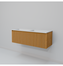Тумба с раковиной Art Decco Elizabeth AEL12W11D200, 120 см, белый дуб