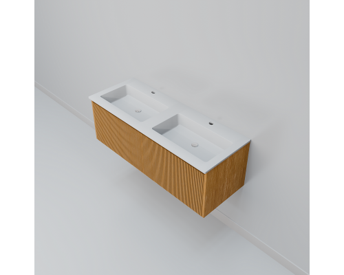 Тумба с раковной Art Decco Elizabeth AEL12W11D200, 120 см, белый дуб